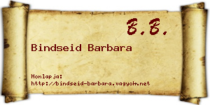 Bindseid Barbara névjegykártya